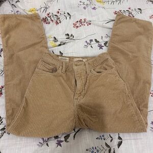 Levi's Tan Wide Leg Corduroy Pants